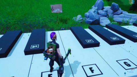 Visit a huge piano and play the sheet music in Fortnite - Boogie Down challenge location