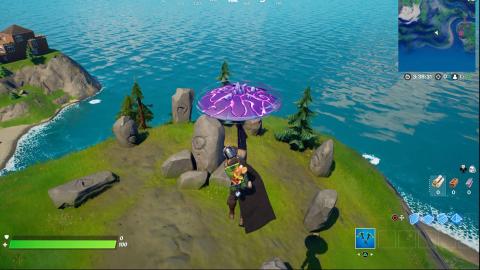 Where to use an emote next to stone statues in Fortnite season 5 - week 9 locations