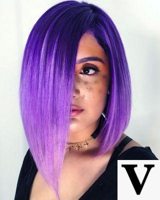 Cabello hermoso para personas moradas