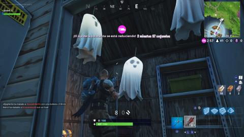 Destroy ghostly decoration in differently named locations in Fortnite