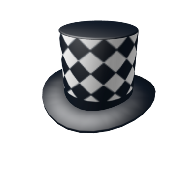 Sombrero de copa de tablero de ajedrez