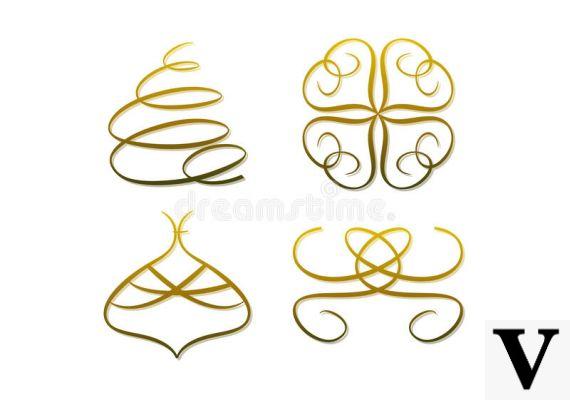 Symboles de chrome doré