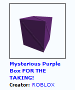 Boîte violette mystérieuse