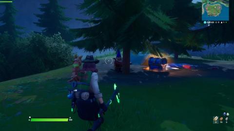 Destroy gnomes in Haddock Camp or Ruinous Fort in Fortnite - Location Domination