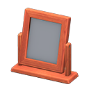 Espelho de mesa de madeira