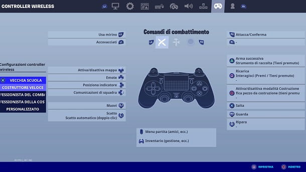 How to change commands on Fortnite PS4