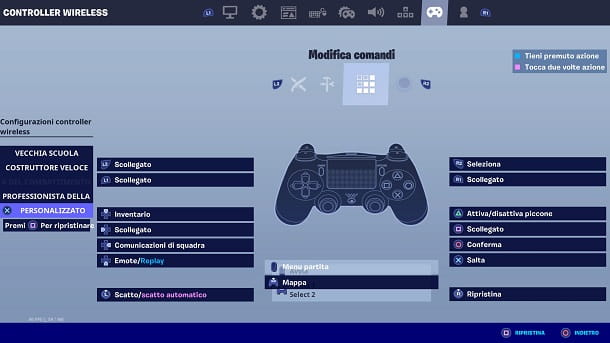 Cómo cambiar los comandos en Fortnite PS4