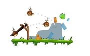 Angry Birds : oiseau brun et orange