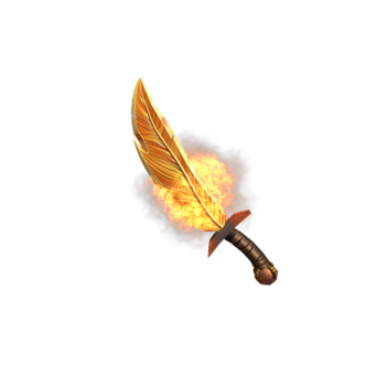 Espada ardiente de plumas de fénix