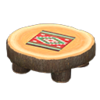 Mesa redonda de troncos