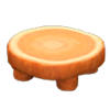 Mesa redonda de troncos