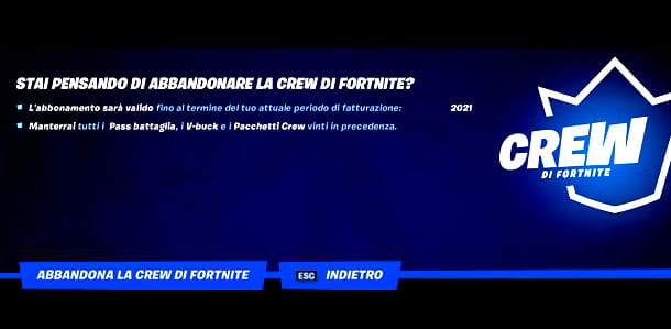 How to deactivate the Fortnite Crew