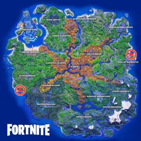 Where are the sand castles that we must build and destroy in Fortnite season 6 - locations