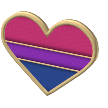 Coeur de fierté : bisexuelle