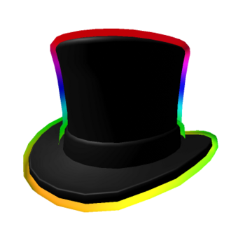 Sombrero de copa arcoíris de dibujos animados