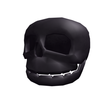 Cráneo de acertijo negro