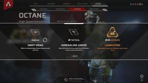 Leaked the abilities of Octane, the rumored new character of Apex Legends