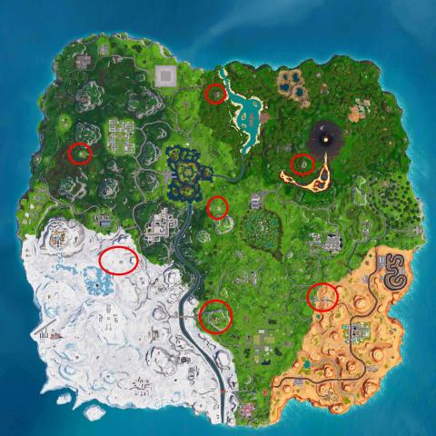 Visit all pirate camps in Fortnite, challenge of week 1 season 8