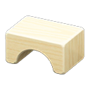 Taburete de bloque de madera