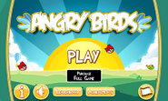 Menus principais do Angry Birds