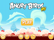 Menus principais do Angry Birds