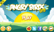 Menus principais do Angry Birds