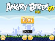 Menus principais do Angry Birds