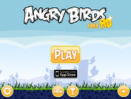 Menus principais do Angry Birds