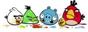 Angry Birds em Paint Land