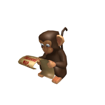 O macaco curioso da fortuna possível