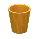 Cubo de basura de madera