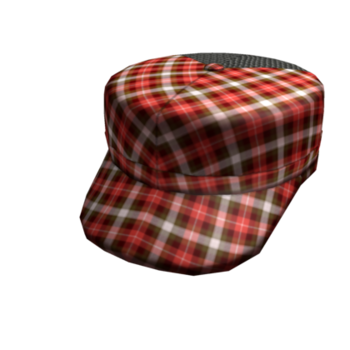 Casquette à carreaux rouge