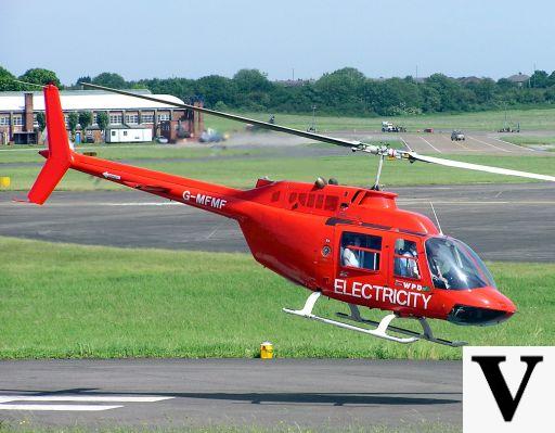 Casco de piloto de helicóptero Bell 206