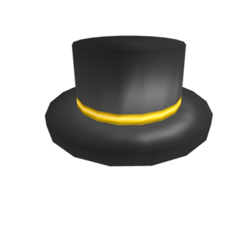 Chapeau haut de forme à bandes jaunes