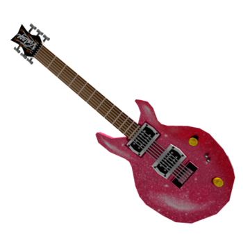 Guitarra rosa de rock