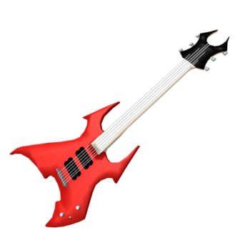 Guitarra de metal de incrível