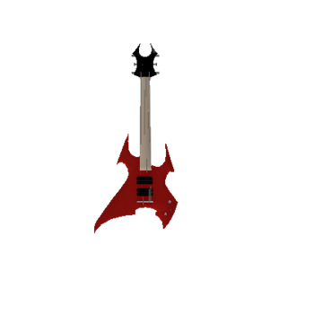 Guitarra de metal de incrível