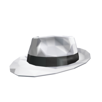 Sombrero Fedora Blanco Sparkle Time