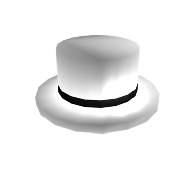 Chapeau haut de forme blanc de JJ5x5