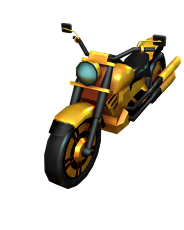 Motocicleta dorada blindada