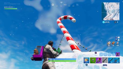 Visit giant candy canes in Fortnite (14 day Fortnite challenge)