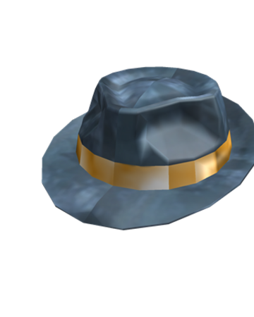 Fedora en acier bleu