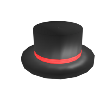 Sombrero de copa rojo con bandas
