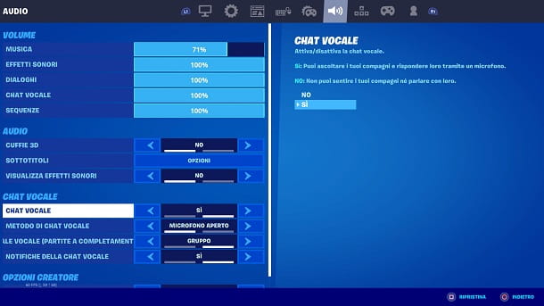 How to activate audio on Fortnite