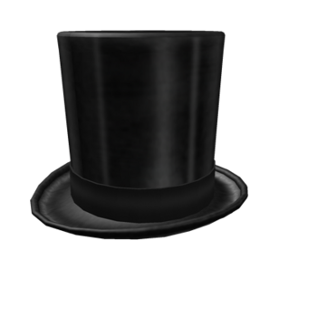 Sombrero de copa negro brillante