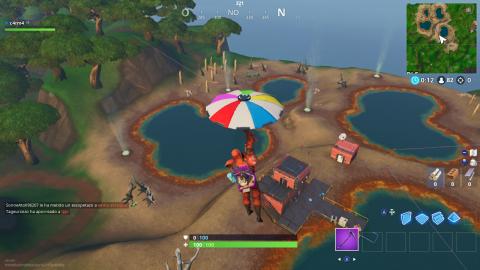 Use a volcanic vent in different games in Fortnite
