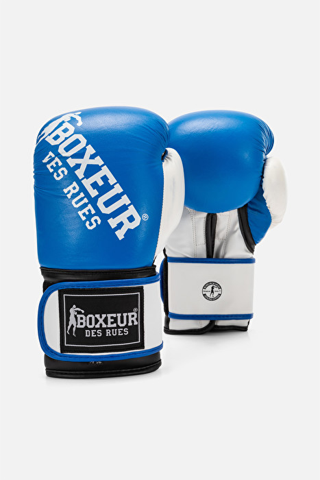 Luvas de boxe azuis brilhantes