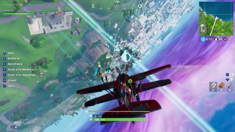 Complete time trials with a Stormwing X-4 plane in Fortnite