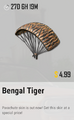 Peau de parachute/tigre du Bengale
