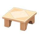Table en blocs de bois